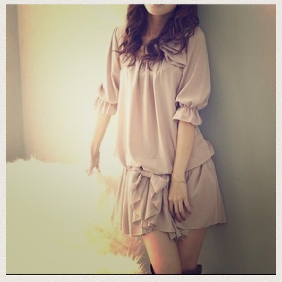 Chiffon bowknot dress