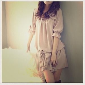 Chiffon bowknot dress