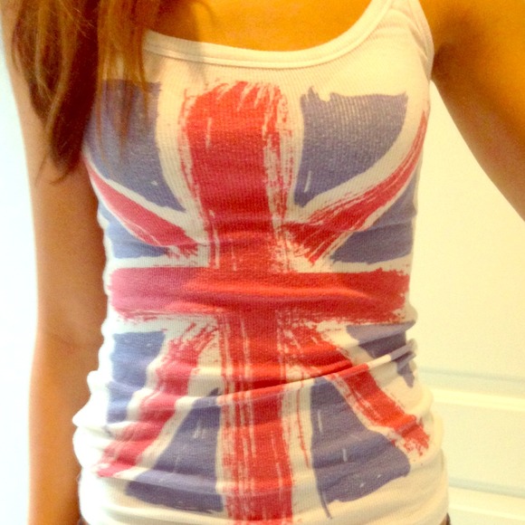 Delia's british flag tank top