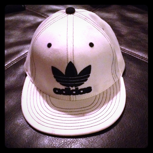 White Adidas Flexfit Cap