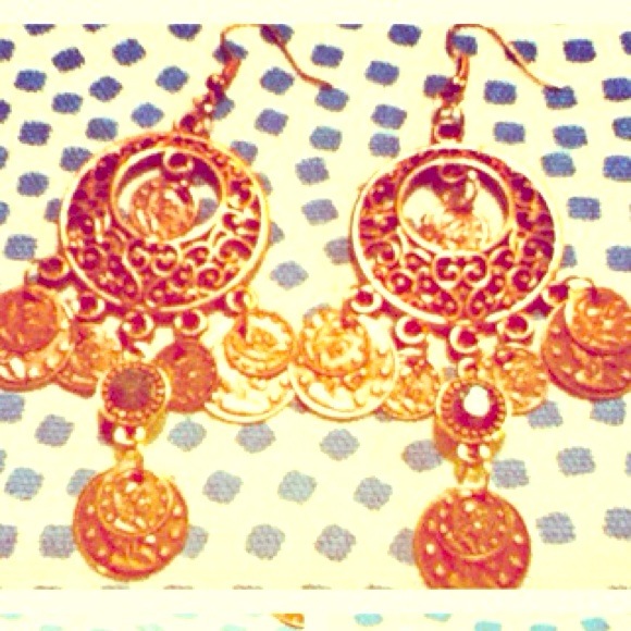 Bronze gypsy earrings. - Picture 1 of 1
