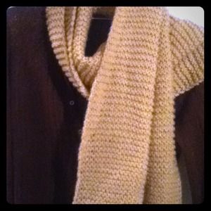 Beige knitted scarf super cute/warm fall accessory