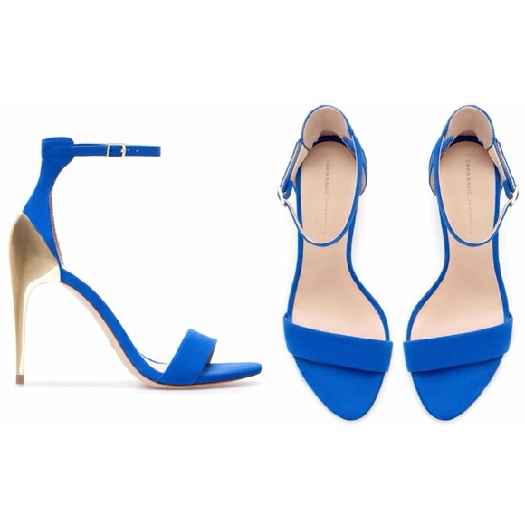 Zara Blue & Gold Sandal