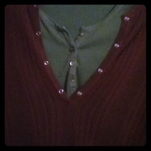 Super cute brown knitted sweater SZ Large Jrs