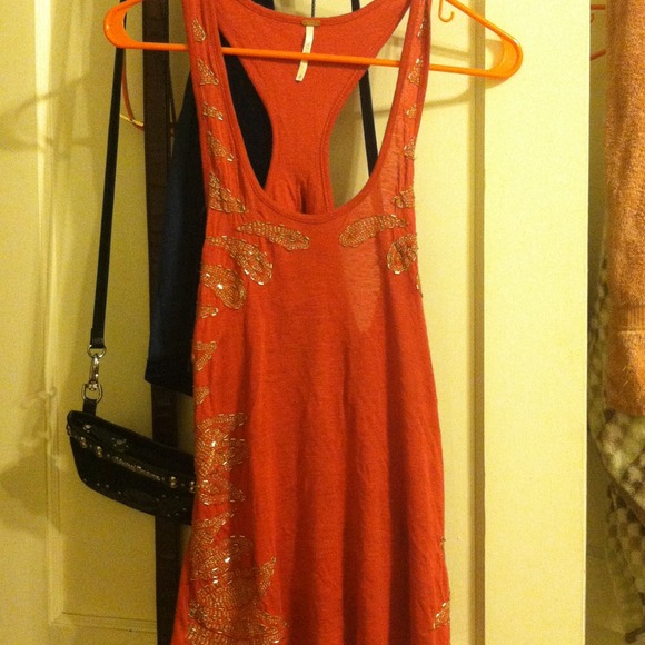 Burnt orange racer back top