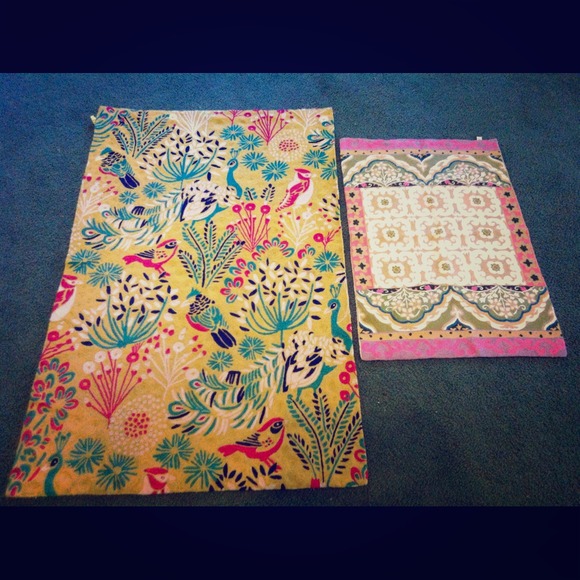 Lot of 2 Colorful handmade Rugs