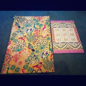 Lot of 2 Colorful handmade Rugs