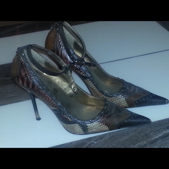 Brown Studded High Heel