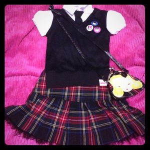 Harajuku Mini skirt shirt & purse