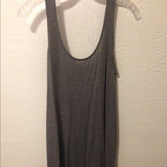 Gray low back dress