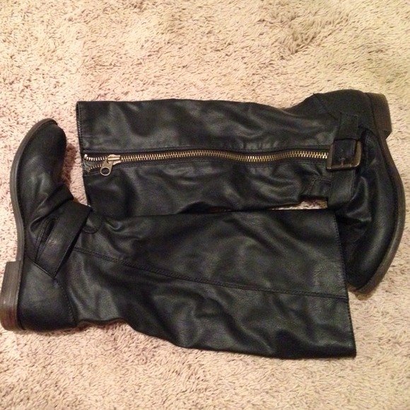 black riding boots