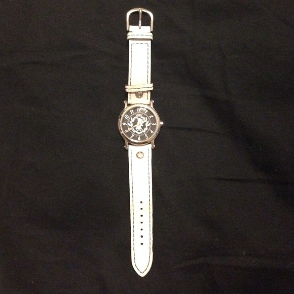 White leather band, juicy couture watchBlack face
