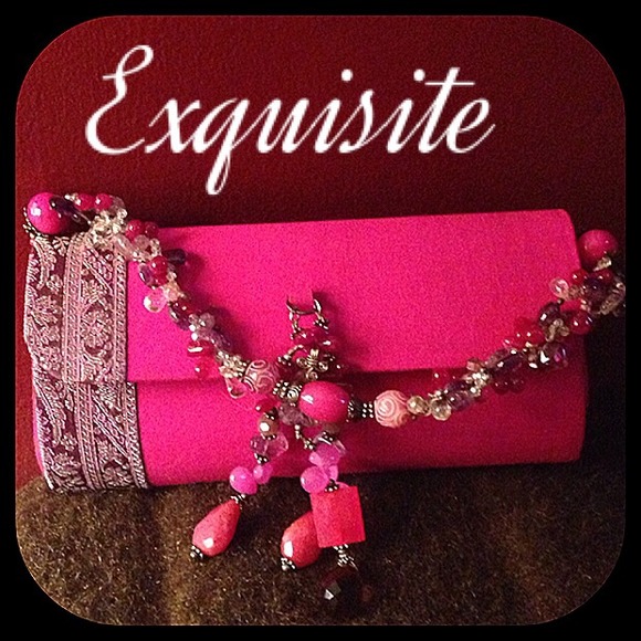 Asian evening bag with gorgeous gemstones - Picture 4 of 4