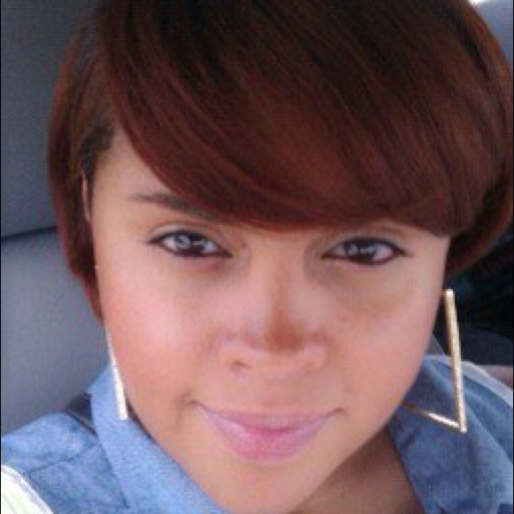 Studded square hooped earrings