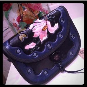 Hand Painted Leather Purse