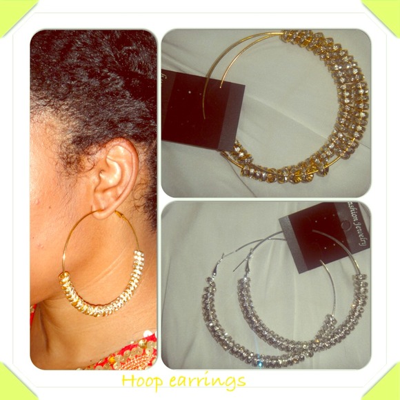 Large hoop earrings - Picture 1 of 1