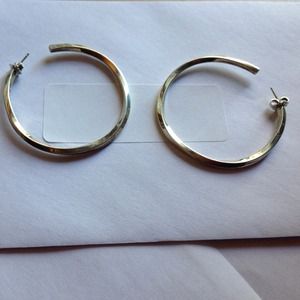 Tiffany and Co. Bezet Hoop Earrings