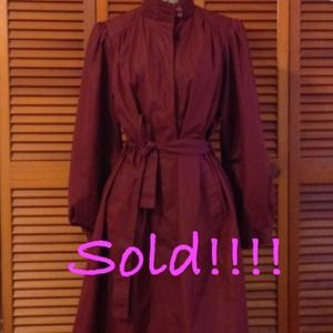 SALE!!🎈🎊🎋Cranberry Trench Coat size 12