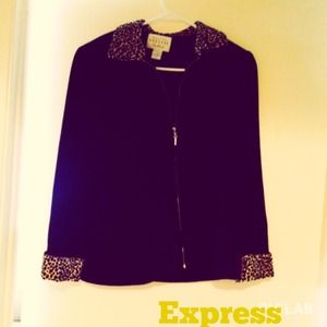 Black Express sweater jacket