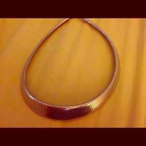 Silver choker style silver necklace