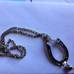 Alexander McQueen horseshoe/skull necklace