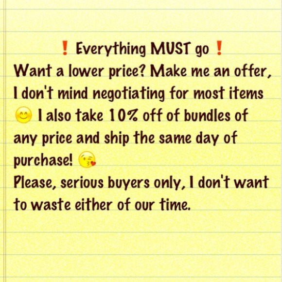 Pls serious buyers only! No Trades!
