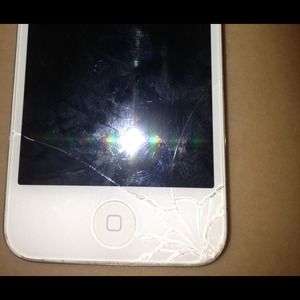iPhone 4 AT&T front screen & back busted.