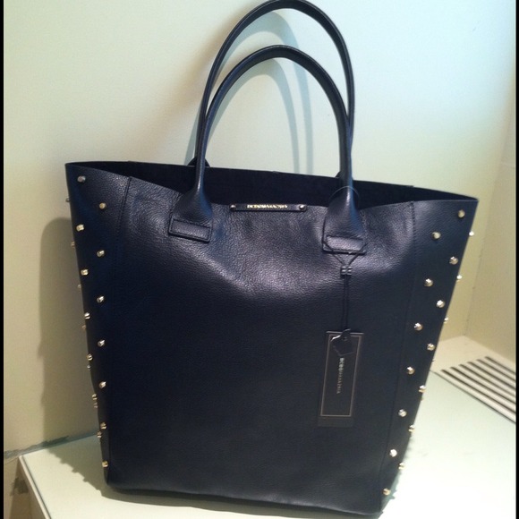 Leather BCBG tag $388 new black