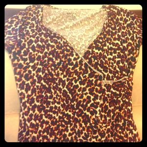 Cheetah print wrap top