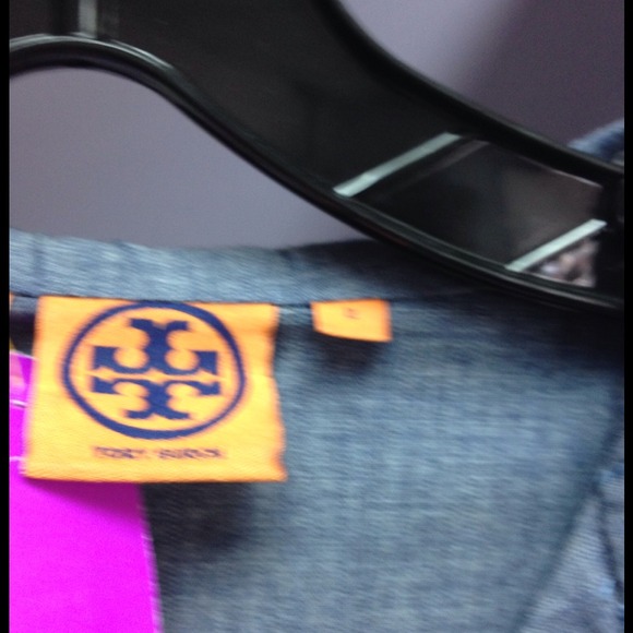 Tory Burch denim sailor top