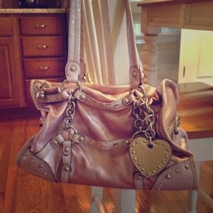 Metallic pink kathy van zeeland purse