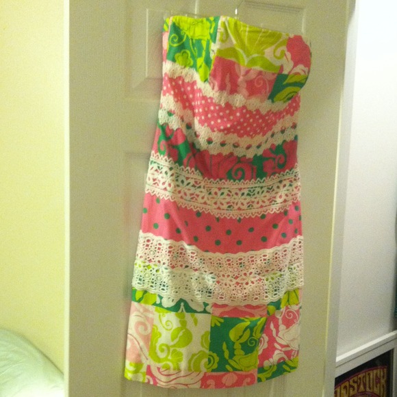 Lilly Pulitzer strapless dress sz 4