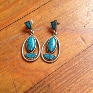 Silver and turquoise earrings