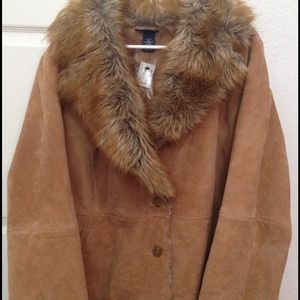 Venezia Lane Bryant Leather heavy warm coat jacket