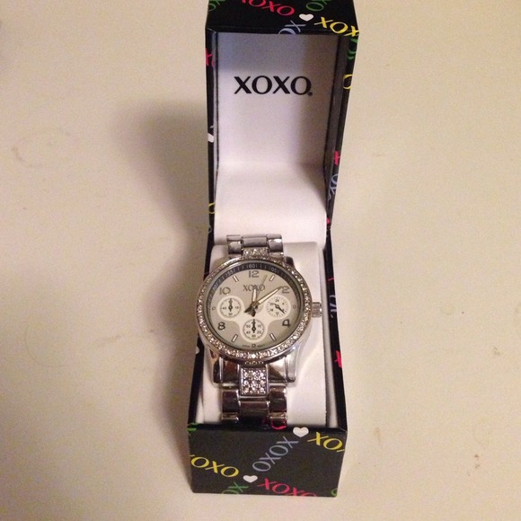 Xoxo silver boyfriend watch
