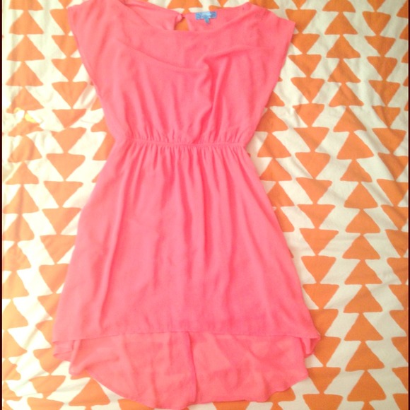 Simply Peachy Hi-Low Dress