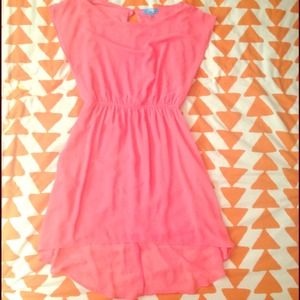 Simply Peachy Hi-Low Dress
