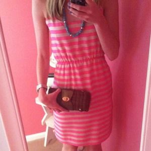 J. Crew Dresses - Jcrew pink striped dress J. Crew Dresses - Jcrew pink striped dress