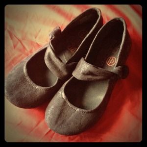 Big Buddha Shimmery Black Flats NAME YOUR PRICE!!