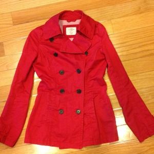 H&M red trench size 4