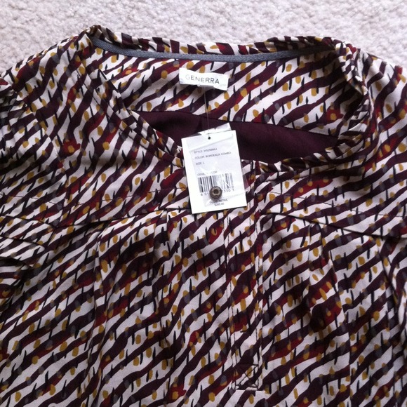 Generra Silk Bordeaux Combo Dress - Picture 2 of 4