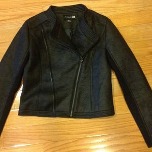 Forever 21 faux suede moto jacket