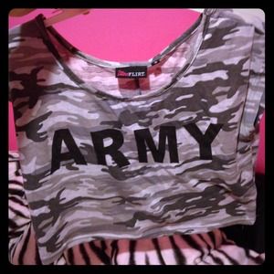 Army crop top