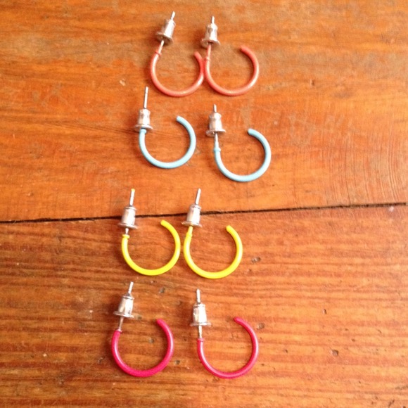 On  Hold.   4 hoop earrings