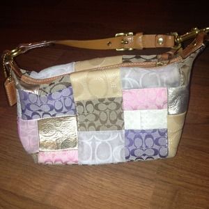 small multi colored purse