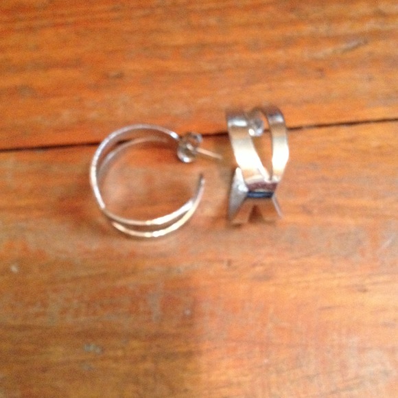 Silver hoop earrings