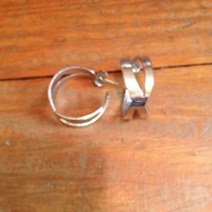 Silver hoop earrings