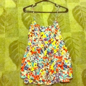 Flower print romper