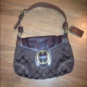small brown coach purse