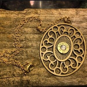 Antique hand made bullet casing necklace cowgirls